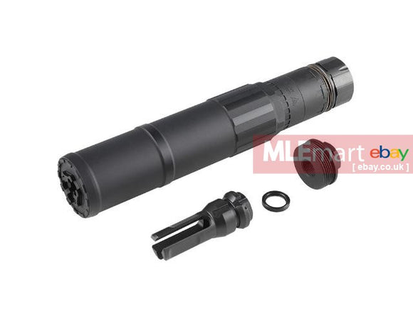 Airsoft Artisan CG Style Dummy Silencer with DA Flash Hider ( 14mm CCW ) ( Black ) - MLEmart.com