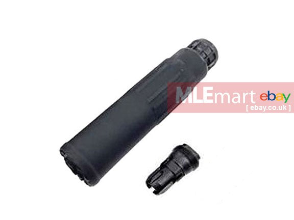 Airsoft Artisan CG SGI-6 Style Dummy Silencer with 3-prong Flash Hider ( Black ) - MLEmart.com