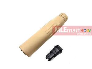 Airsoft Artisan CG SGI-6 Style Dummy Silencer with 3-prong Flash Hider ( Tan ) - MLEmart.com