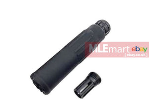 Airsoft Artisan CG SGI-6 Style Dummy Silencer with Birdcage Flash Hider ( Black ) - MLEmart.com