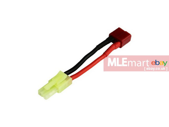 MLEmart.com - S&T Battery Conversion Connector(Mini TAMIYA Male/T-Plug Female 60mm)