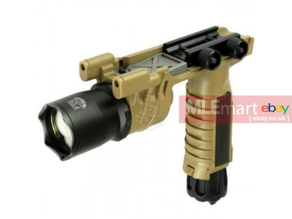 MLEmart.com - S&T M910LED Tactical Grip Weapon Light TAN