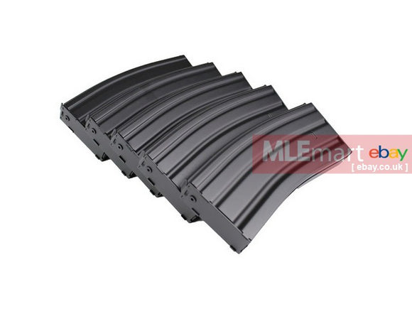 MLEmart.com - S&T M4 AEG 120Rds Steel Magazine BK(5Pcs)