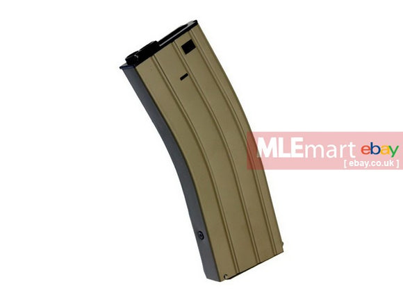 MLEmart.com - S&T M4 Metal Hi-Cap Wire fed AEG Magazine TAN (360 rds)