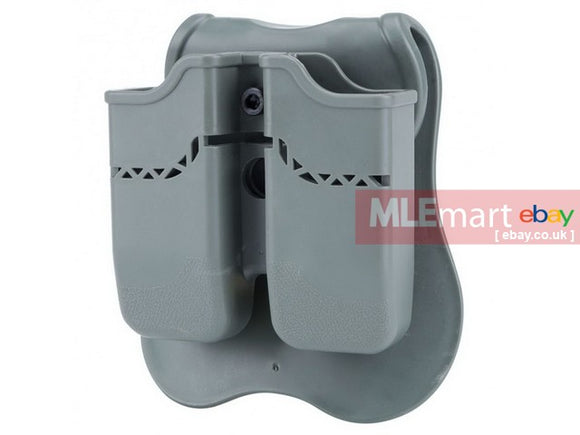 MLEmart.com - S&T F Series PX4 / USP Double Mag Pouch Grey