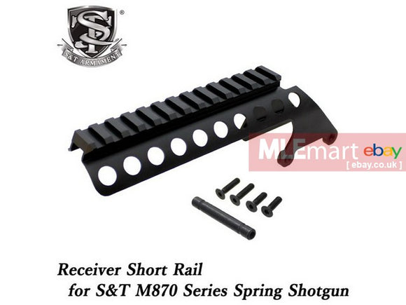 MLEmart.com - S&T M870 Shotgun Receiver Short Top Rail BK