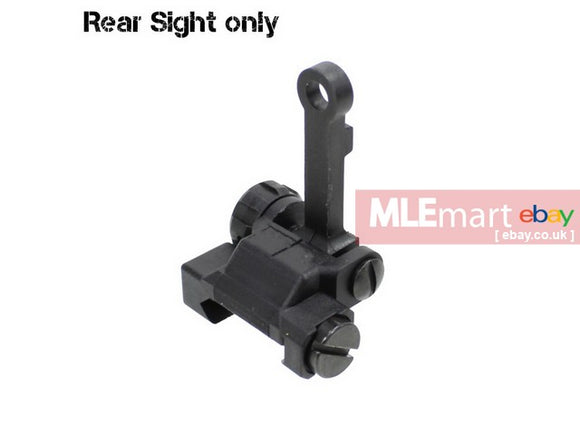 MLEmart.com - S&T KAC Type 200-600M Nylon Folding Rear Sight BK(No Engraving)