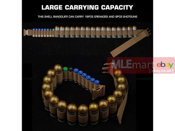 UFC 40mm Grenade/Shotshell Bandolier TAN