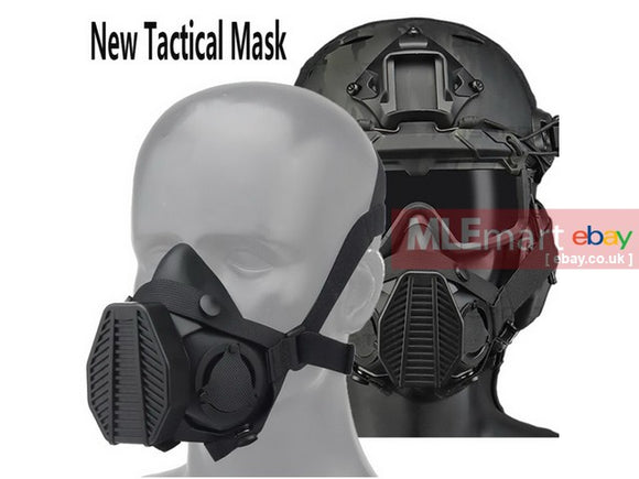 UFC Special Force Tactical Respirator Replaceable Filter Half Face Gas Masks (Built-in Microphone version) BK