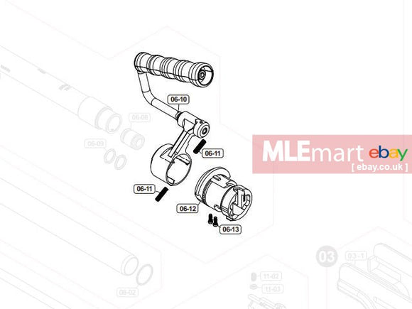 VFC M249 GBB Carry Handle and Barrel Extension Assembly ( 06-10 to 06-13 ) - MLEmart.com