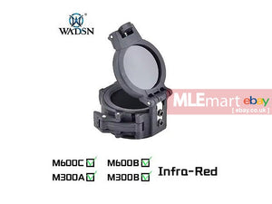 WADSN Protective Cover ( Infrared IR Filter ) for M300 + M600 Series LED Flashlight ( Black )