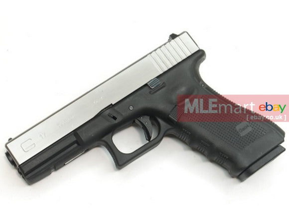 WE Metal Slide G17 GBB Pistol (Silver / Black) Type B - MLEmart.com