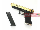 WE G35 GBB Pistol (Gold Slide, Black Frame, Sliver Barrel) - MLEmart.com