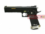 WE HI-CAPA 6 Inch IREX GBB Pistol (Black , Gold Barrel, With Marking Slide) - MLEmart.com