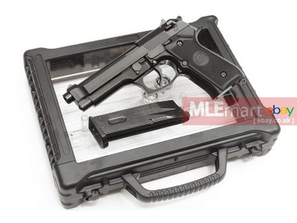 WE New System Full Metal Full / Semi Auto M9 Gen.2 w/ LED BOX - Black - MLEmart.com