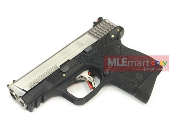 WE Metal Slide M&P Compact Semi-Auto GBB (Silver Slide/Silver Barrel/Black Frame) - MLEmart.com