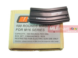 MLEmart.com - MAG 100rd Magazine for M4/M16 AEG with Marking (8pcs)