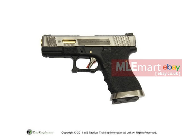 WE G19 GBB Brand War Ver (SV Slide, BK Frame with Gold Barrel) - MLEmart.com