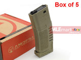 Ares Amoeba Polymer 300 rds Hi-Cap Magazines for M4/M16 AEG - DE (5 pcs / Box) - MLEmart.com