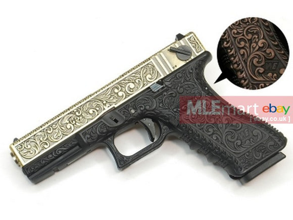 WE Metal Slide G18C GBB Pistol Classic Pattern (Bronze) - MLEmart.com