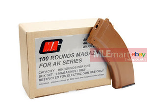 MLEmart.com - MAG 100rd AKM Type Magazine for AK AEG (Bakelite, 5pcs)