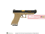 WE G35 GBB Pistol (Black Slide, Tan Frame, Gold Barrel) - MLEmart.com