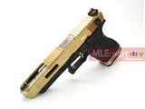 WE G35 GBB Pistol (Gold Slide, Black Frame, Sliver Barrel) - MLEmart.com