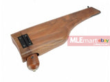 WE WE712 GBB Pistol with Imitation wood Holster Stock (Silver) - MLEmart.com