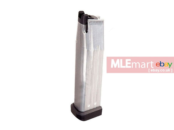 MLEmart.com - ProWin 170mm 41rd Magazine for Marui Hi-Capa GBB (Silver / Real Type)