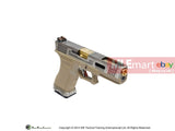 WE G17 GBB Pistol (Silver Slide, Tan Frame, Glod Barrel) - MLEmart.com