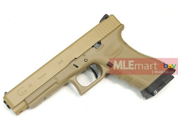 WE Metal Slide G34 GBB Pistol (Tan) - MLEmart.com