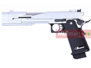 WE Hi-Capa 5.1 Dragon 7" Type A Full Metal GBB Pistol - Sliver - MLEmart.com