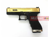 WE G17 GBB Pistol (Gold Slide, Black Frame, Silver Barrel) - MLEmart.com