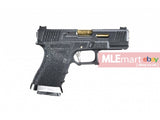 WE G19 GBB Brand War Ver (Black Slide & Frame with Gold Barrel) - MLEmart.com