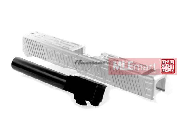 5KU CNC Slide and Barrel Kit Type 2 for Marui G17 GBB (Silver) - MLEmart.com