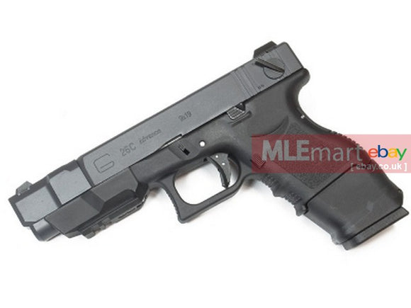 WE Metal Slide G26C Advance GBB Pistol Full Auto Ver. (BK) - MLEmart.com