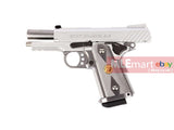 WE Baby Hi-Capa 3.8 Type 8 Full Metal GBB Pistol - Sliver - MLEmart.com