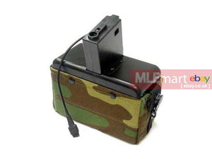 MLEmart.com - MAG 2800rd Cartridge Pouch Drum Magazine for M4/M16 AEG (Woodland Camo)