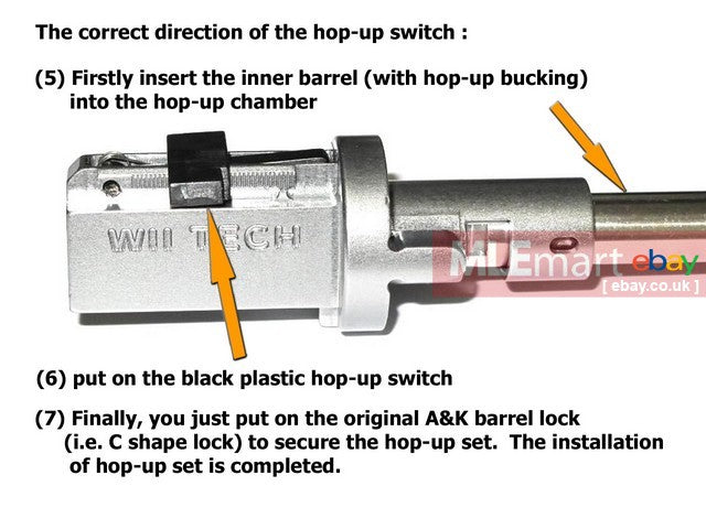 Wii Tech Masada (A&K) Hop-up chamber, spring, switch, hop up bucking and  rivet | MLEmart.com