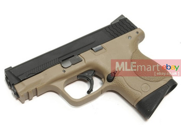 WE Metal Slide M&P S Bird Series Compact GBB Pistol Dragon Scale Edition - Tan - MLEmart.com