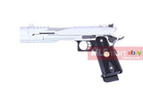 WE Hi-Capa 5.1 Dragon 7" Type B Full Metal GBB Pistol - Sliver - MLEmart.com