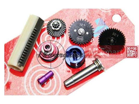 SHS AK High Torque 32:1 Gear Tune-Up Set with 15 Half Steel Teeth Piston (White) - MLEmart.com