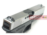 WE G19 GBB Pistol (2 Tone, Silver Silde / Black Frame) Type A - MLEmart.com