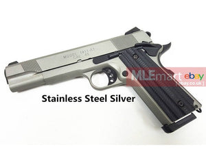 MLEmart.com - Angry Gun x Unicorn 1911 Deluxe Version GBB Pistol (Stailness Steel Silver)