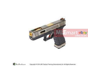 WE G17 GBB Pistol (Silver Slide, Black Frame, Glod Barrel) - MLEmart.com