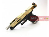 WE G35 GBB Pistol (Gold Slide, Black Frame, Sliver Barrel) - MLEmart.com