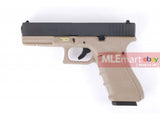 WE G17 Gen4 Rail Metal Silde GBB Pistol (BK & DE) - MLEmart.com