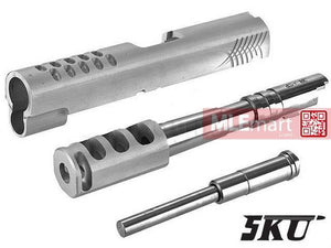 5KU CNC Match Master Slide and Compensator Set for Marui Hi-Capa 4.3 GBB (Silver) - MLEmart.com