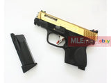 WE Metal Slide M&P Compact Semi-Auto Force GBB (Gold Slide/Silver Barrel/Black Frame) - MLEmart.com