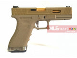 WE G18C GBB Pistol (Tan Slide, Tan Frame, Gold Barrel) - MLEmart.com